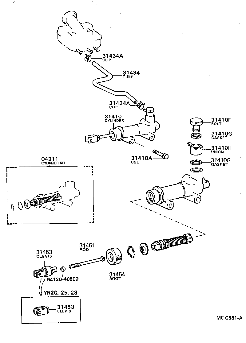  TOWN MASTERACE V WG |  CLUTCH MASTER CYLINDER