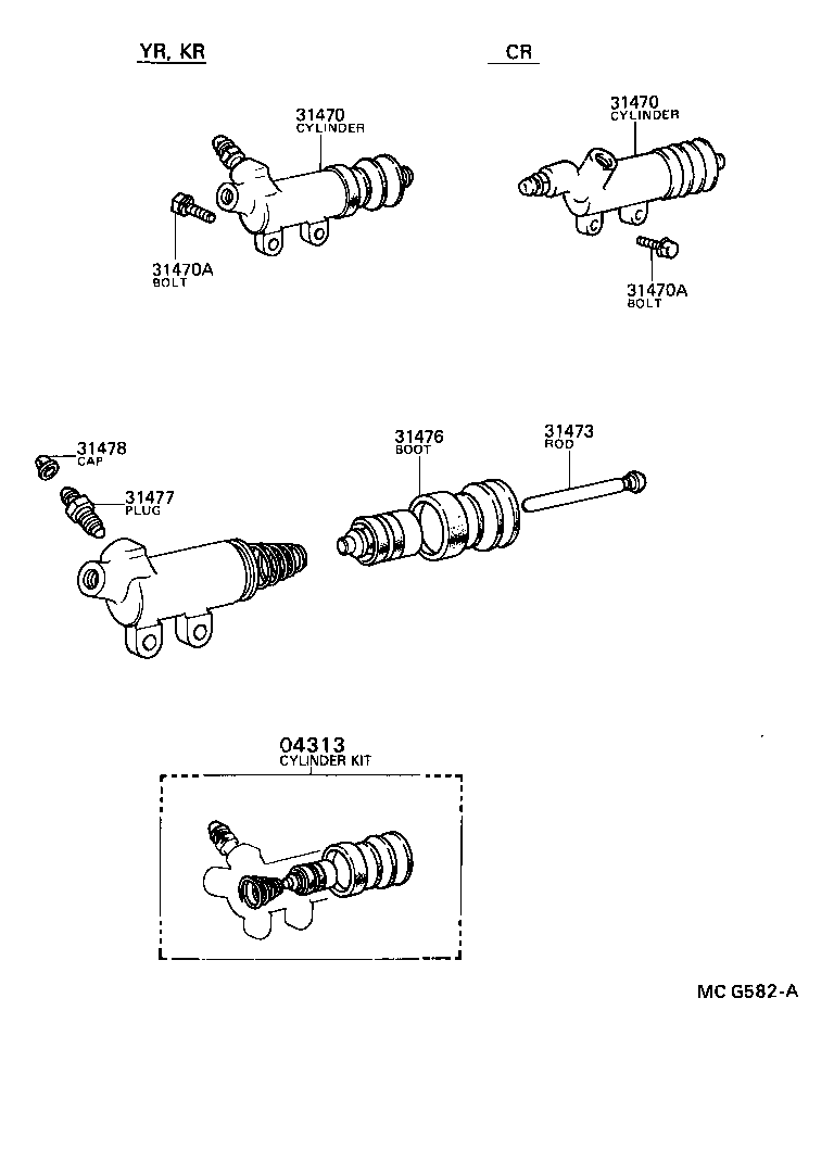  TOWN MASTERACE V WG |  CLUTCH RELEASE CYLINDER