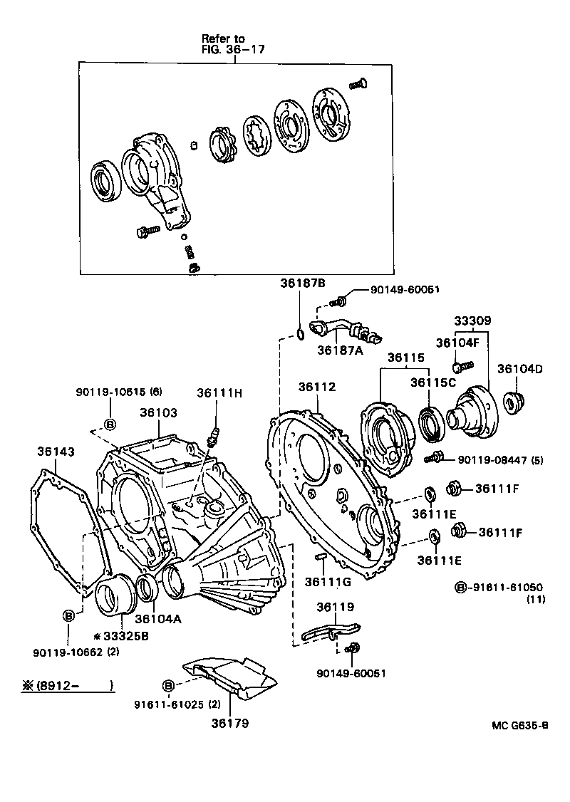  TOWN MASTERACE V WG |  TRANSFER CASE EXTENSION HOUSING