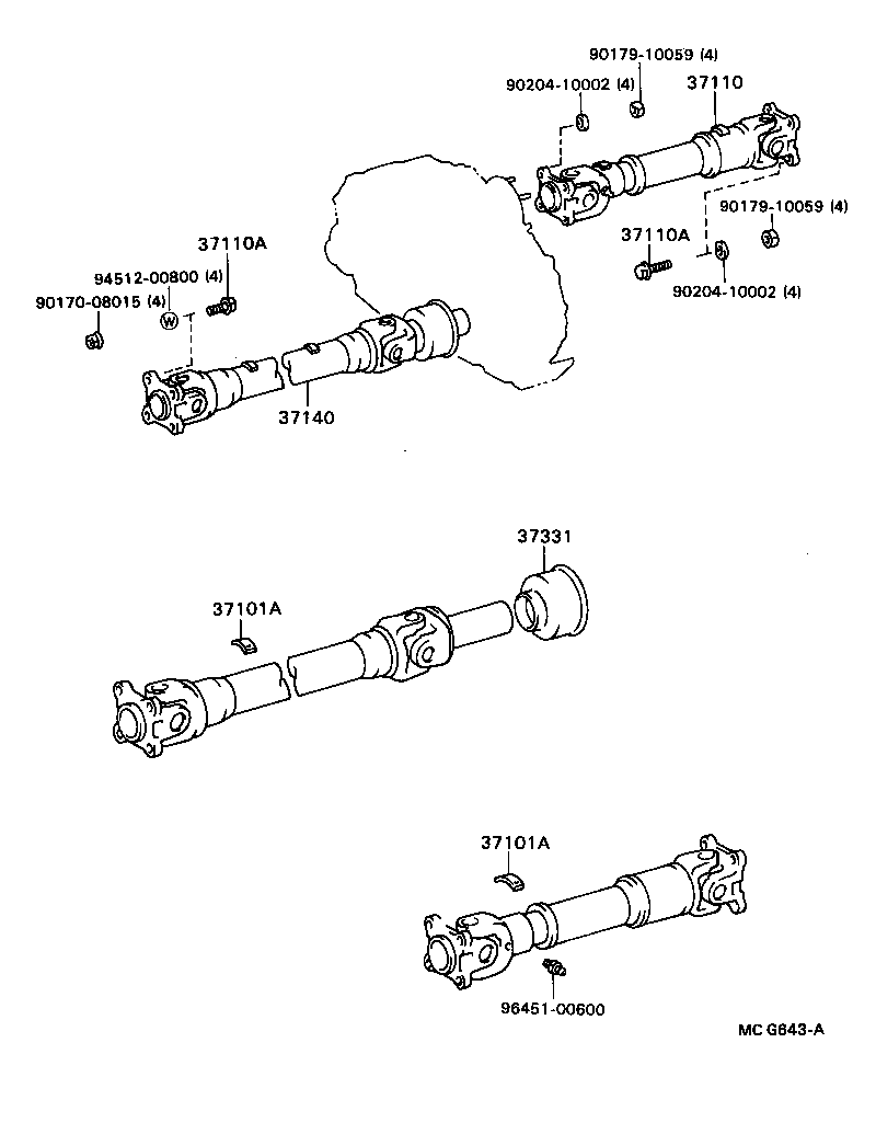  TOWN MASTERACE V WG |  PROPELLER SHAFT UNIVERSAL JOINT