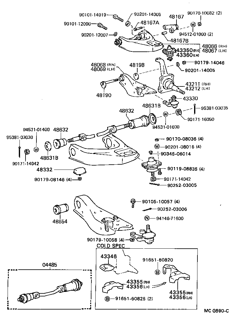  TOWN MASTERACE V WG |  FRONT AXLE ARM STEERING KNUCKLE