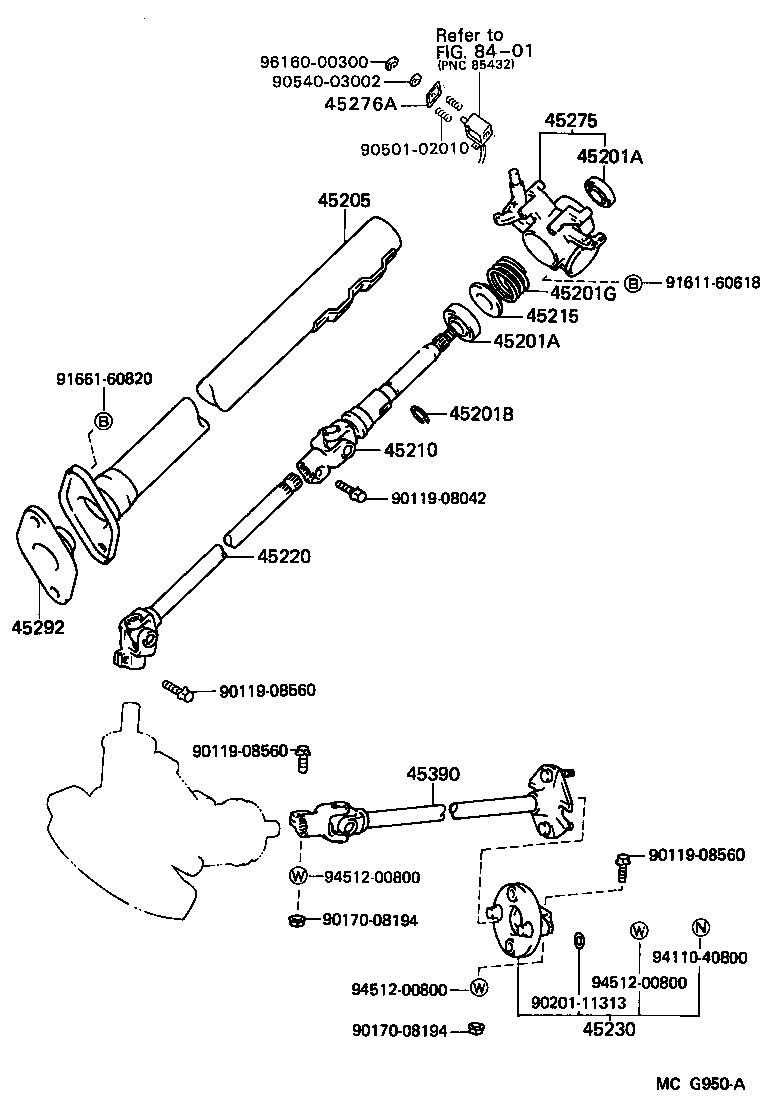  LITEACE VAN WAGON |  STEERING COLUMN SHAFT