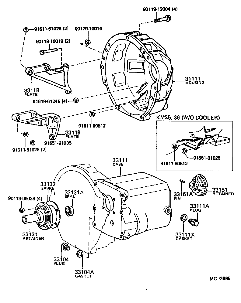  LITEACE VAN WAGON |  CLUTCH HOUSING TRANSMISSION CASE MTM