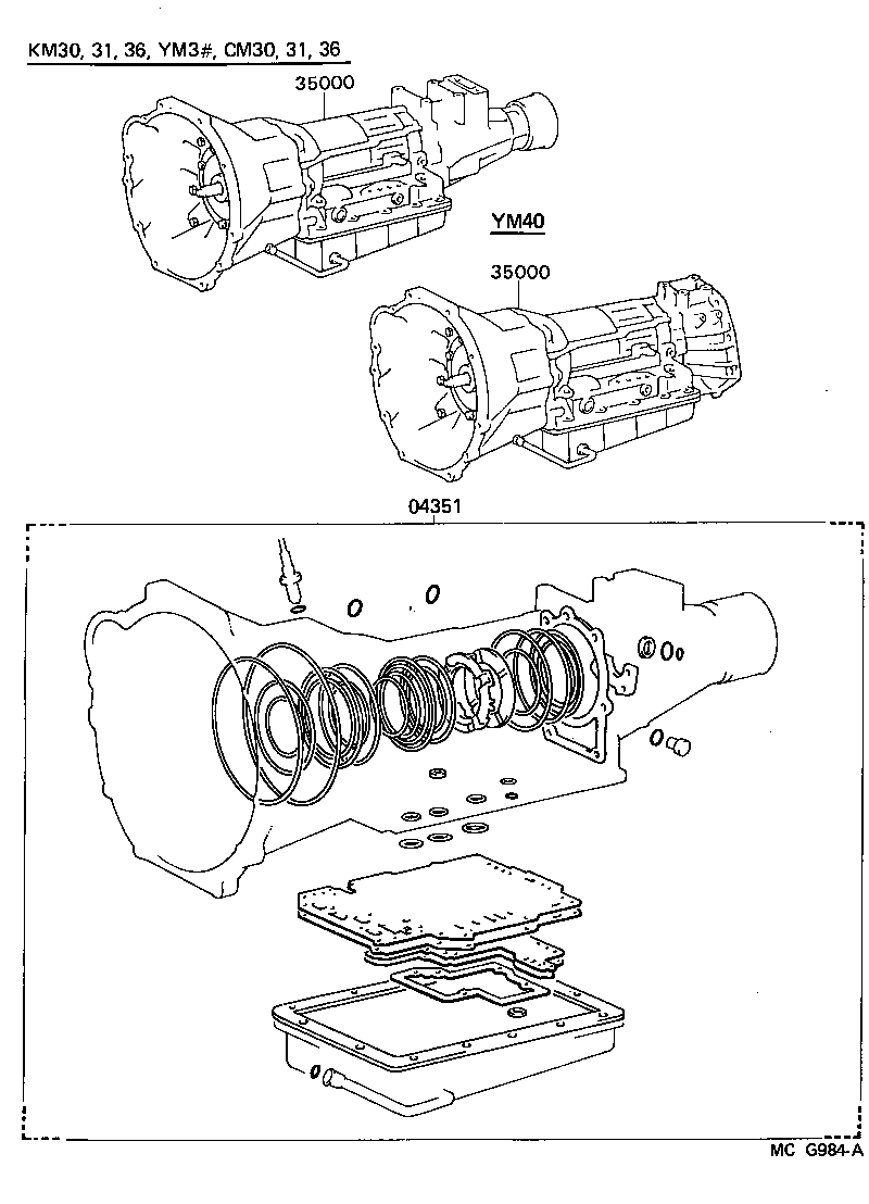  LITEACE VAN WAGON |  TRANSAXLE OR TRANSMISSION ASSY GASKET KIT ATM