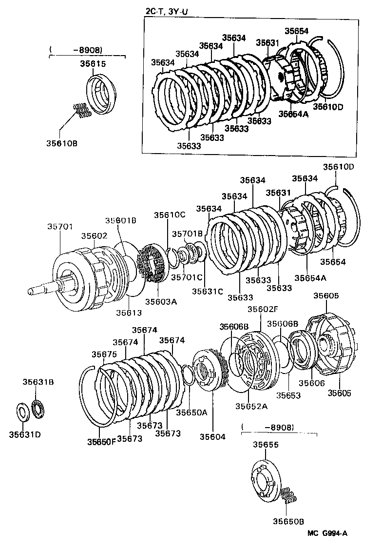  LITEACE VAN WAGON |  BRAKE BAND MULTIPLE DISC CLUTCH ATM