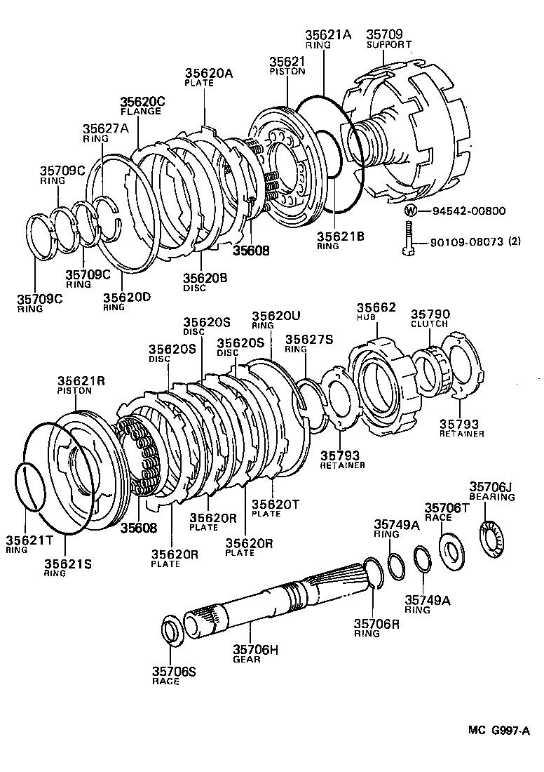  LITEACE VAN WAGON |  CENTER SUPPORT PLANETARY SUN GEAR ATM