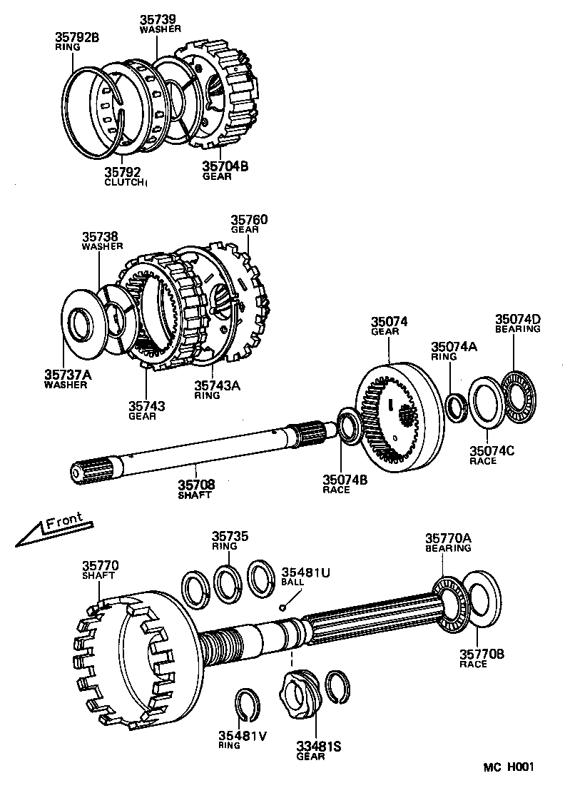  LITEACE VAN WAGON |  PLANETARY GEAR REVERSE PISTON COUNTER GEAR ATM