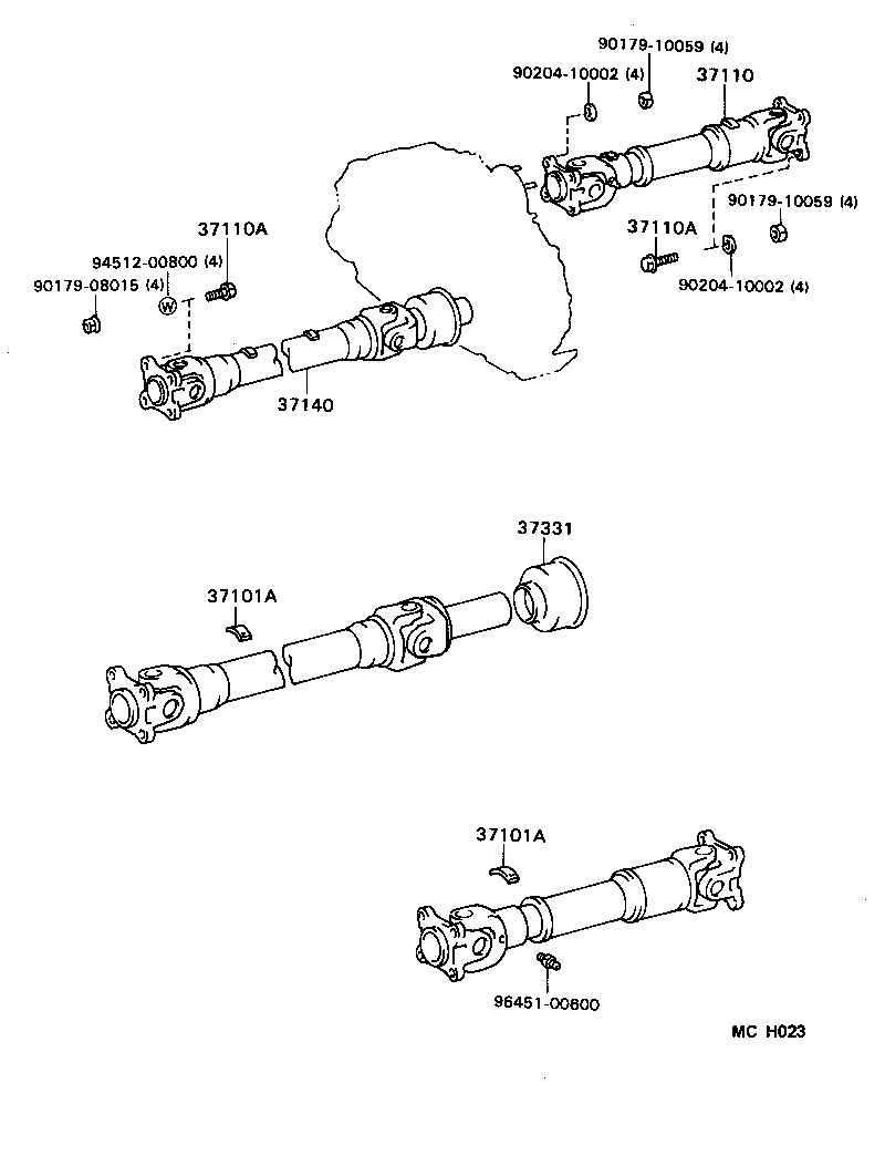  LITEACE VAN WAGON |  PROPELLER SHAFT UNIVERSAL JOINT