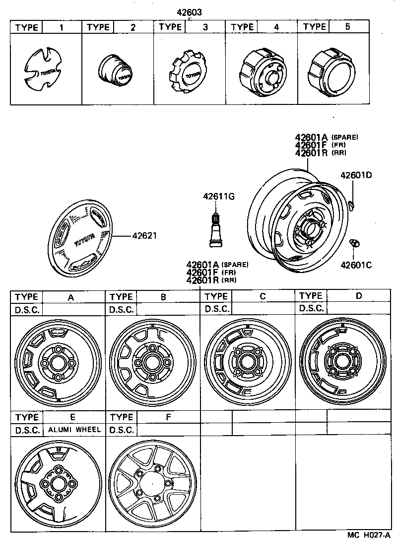  LITEACE VAN WAGON |  DISC WHEEL WHEEL CAP