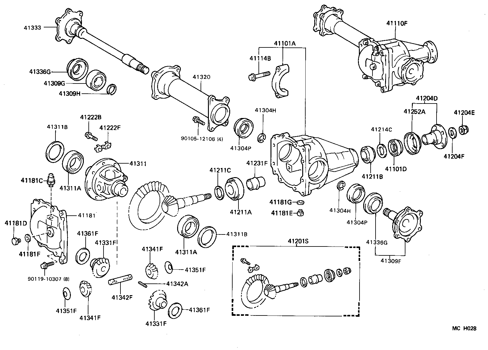  LITEACE VAN WAGON |  FRONT AXLE HOUSING DIFFERENTIAL