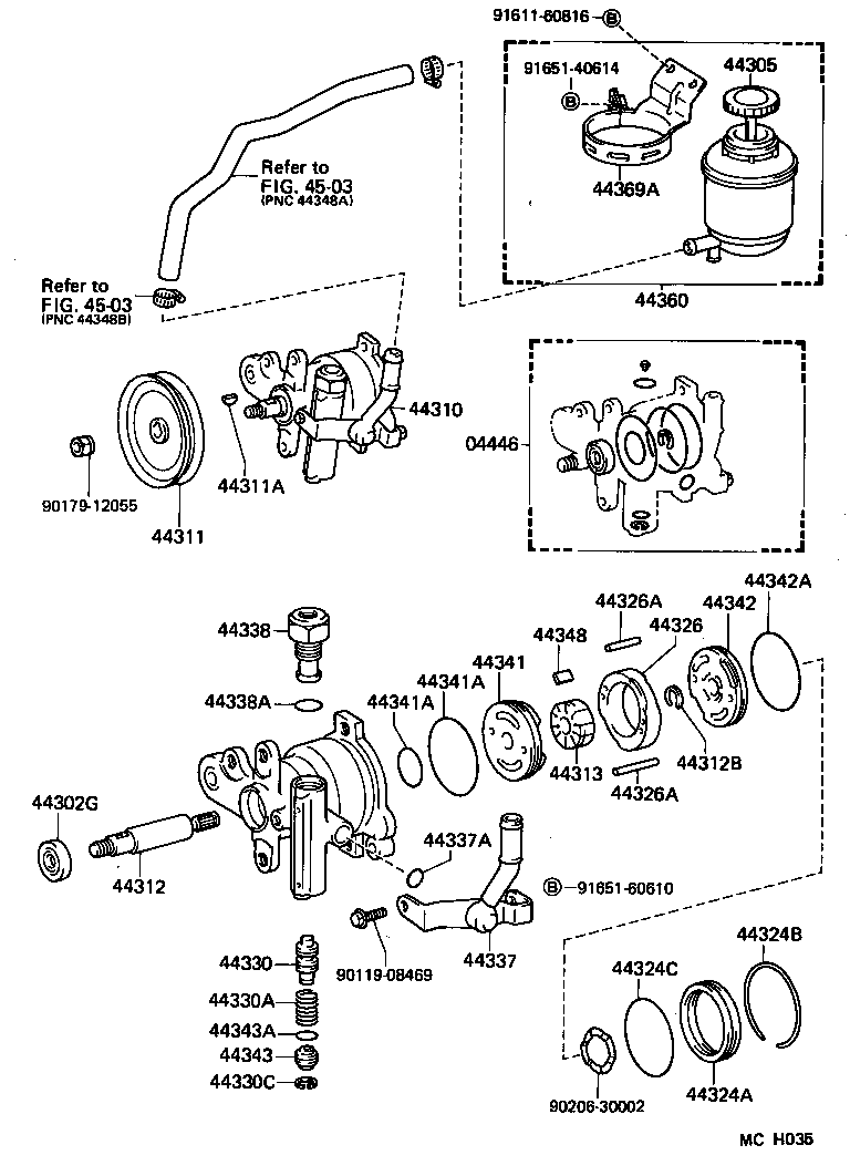  LITEACE VAN WAGON |  VANE PUMP RESERVOIR POWER STEERING