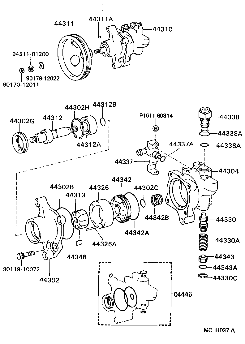  LITEACE VAN WAGON |  VANE PUMP RESERVOIR POWER STEERING