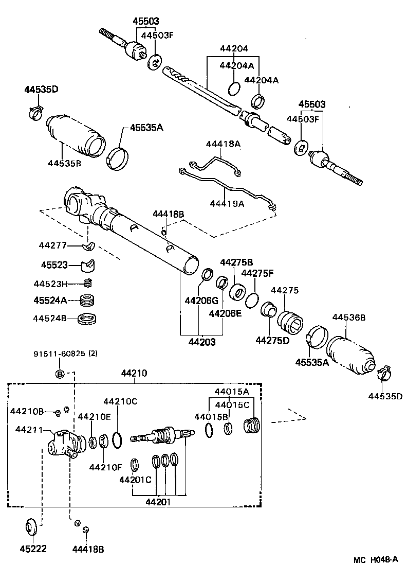  LITEACE VAN WAGON |  FRONT STEERING GEAR LINK