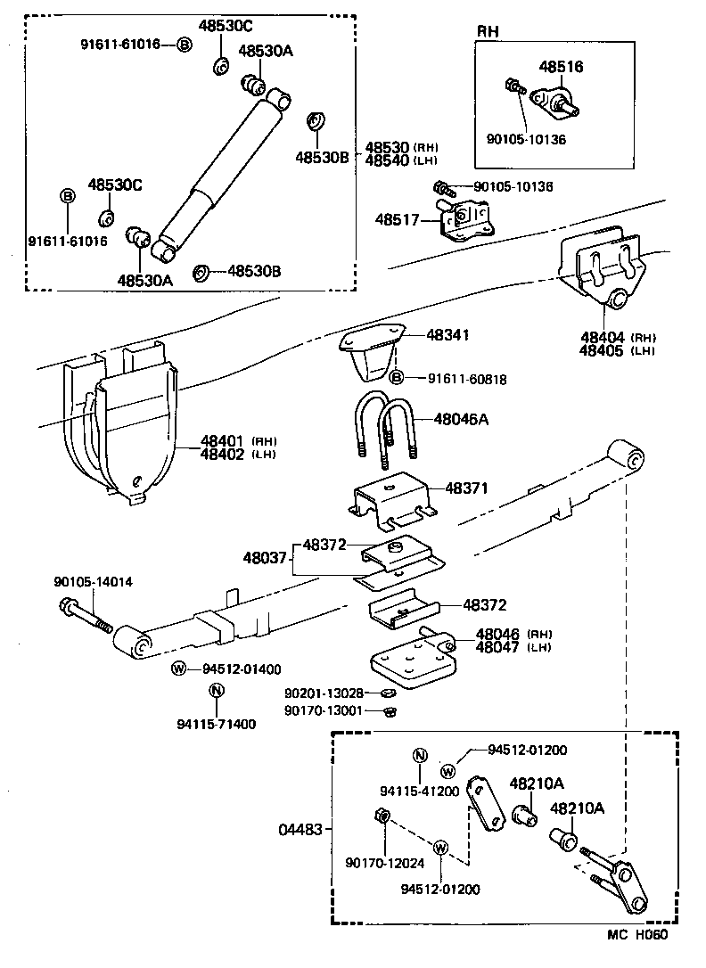  LITEACE VAN WAGON |  REAR SPRING SHOCK ABSORBER