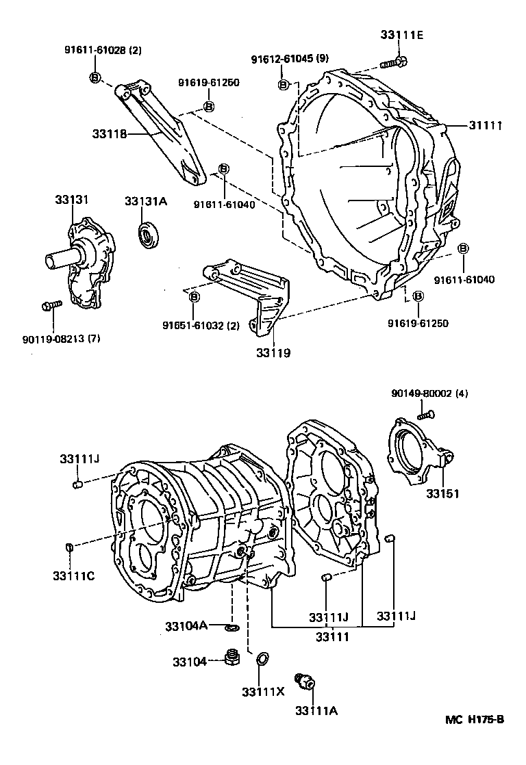  MARK 2 V WG |  CLUTCH HOUSING TRANSMISSION CASE MTM