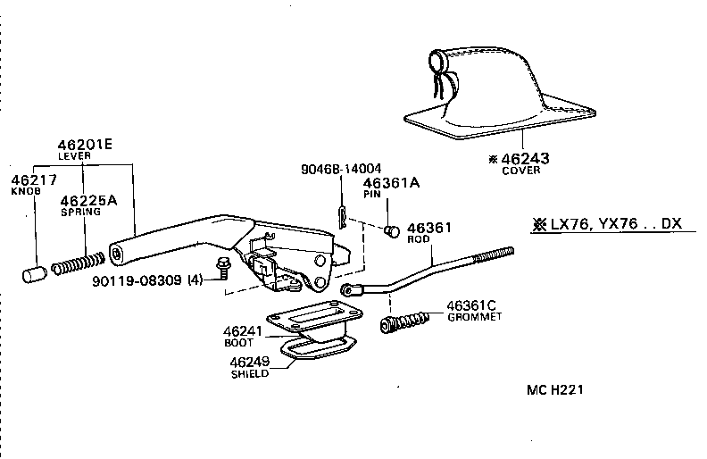  MARK 2 V WG |  PARKING BRAKE CABLE
