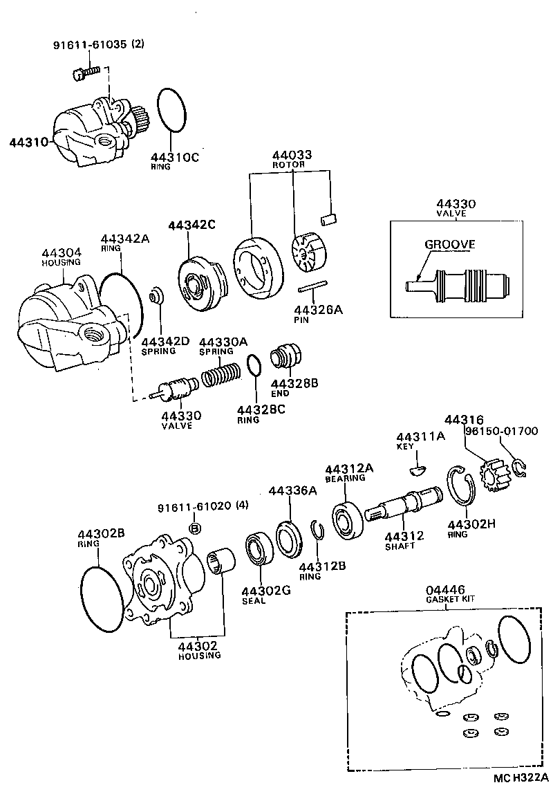  DYNA TOYOACE QUICK |  VANE PUMP RESERVOIR POWER STEERING