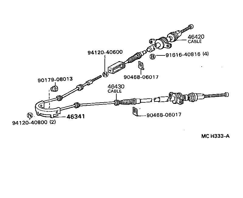  MARK 2 V WG |  PARKING BRAKE CABLE