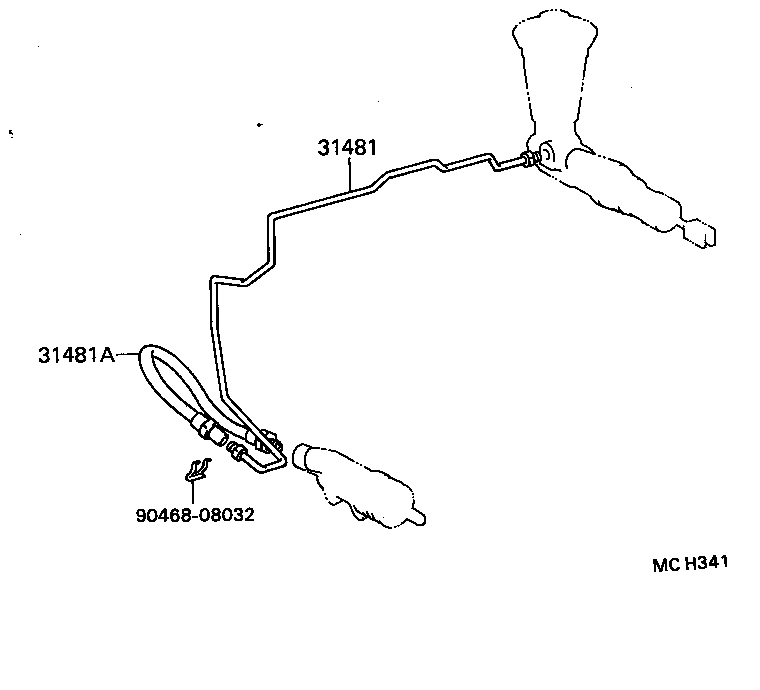  MARK 2 |  CLUTCH PEDAL FLEXIBLE HOSE