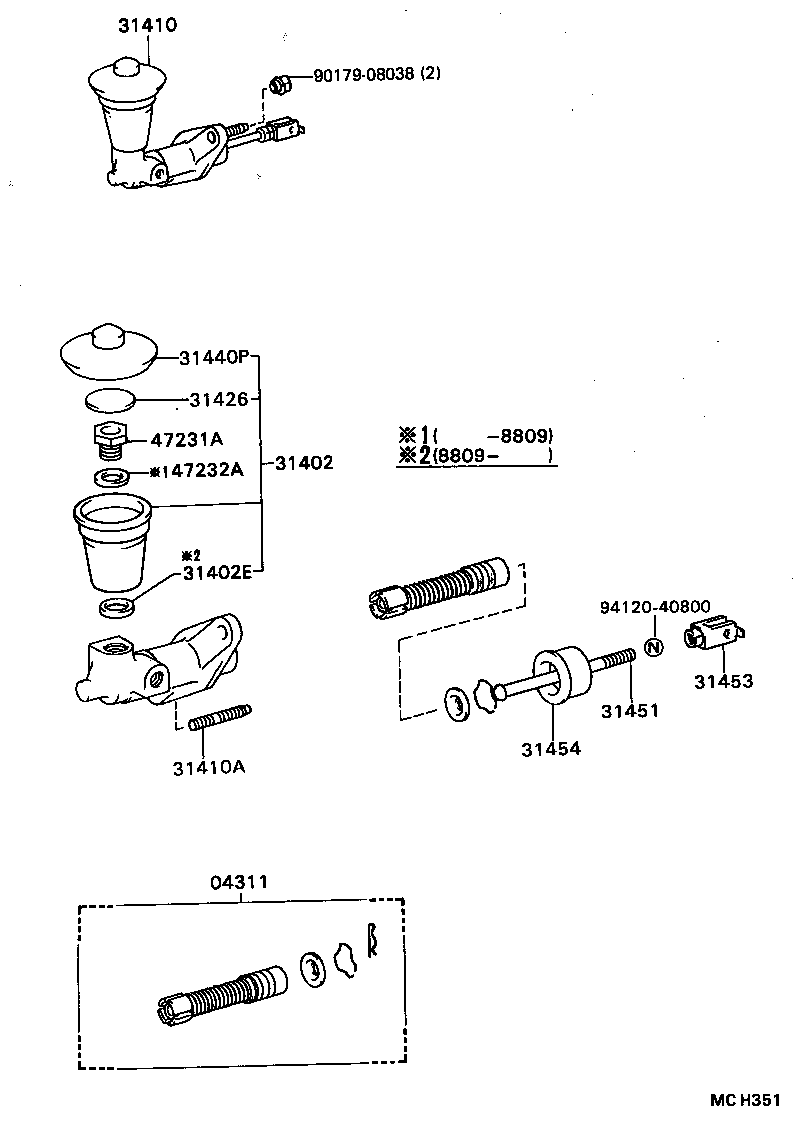  CAMRY VISTA |  CLUTCH MASTER CYLINDER