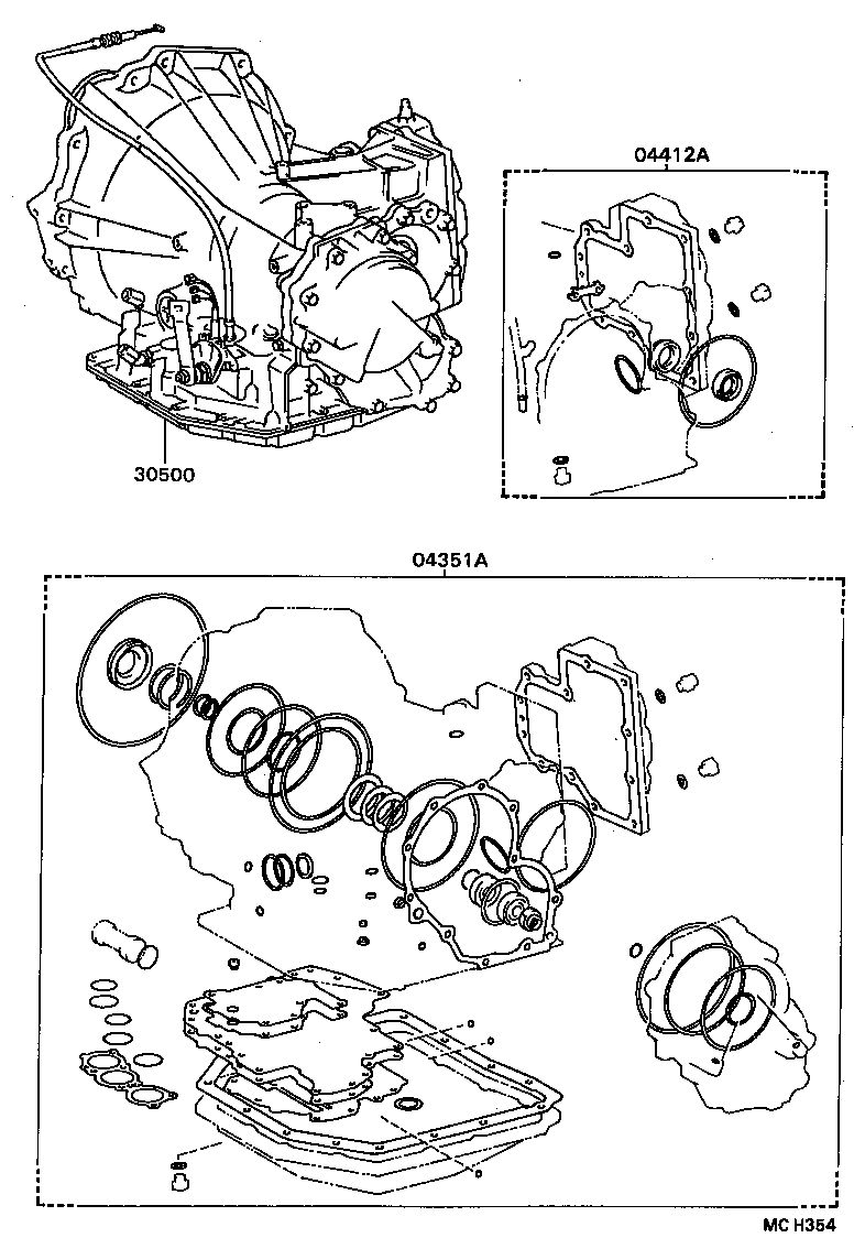  CAMRY VISTA |  TRANSAXLE OR TRANSMISSION ASSY GASKET KIT ATM