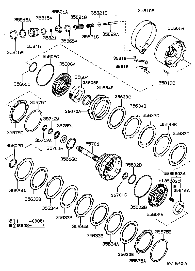 CARINA FF | BRAKE BAND MULTIPLE DISC CLUTCH ATM