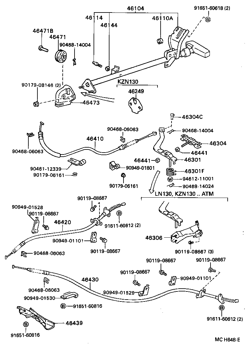  HILUX |  PARKING BRAKE CABLE