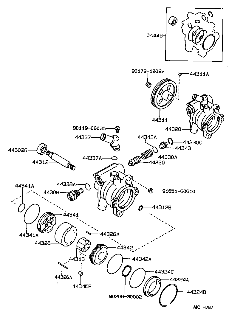  SPRINTER TRUENO |  VANE PUMP RESERVOIR POWER STEERING