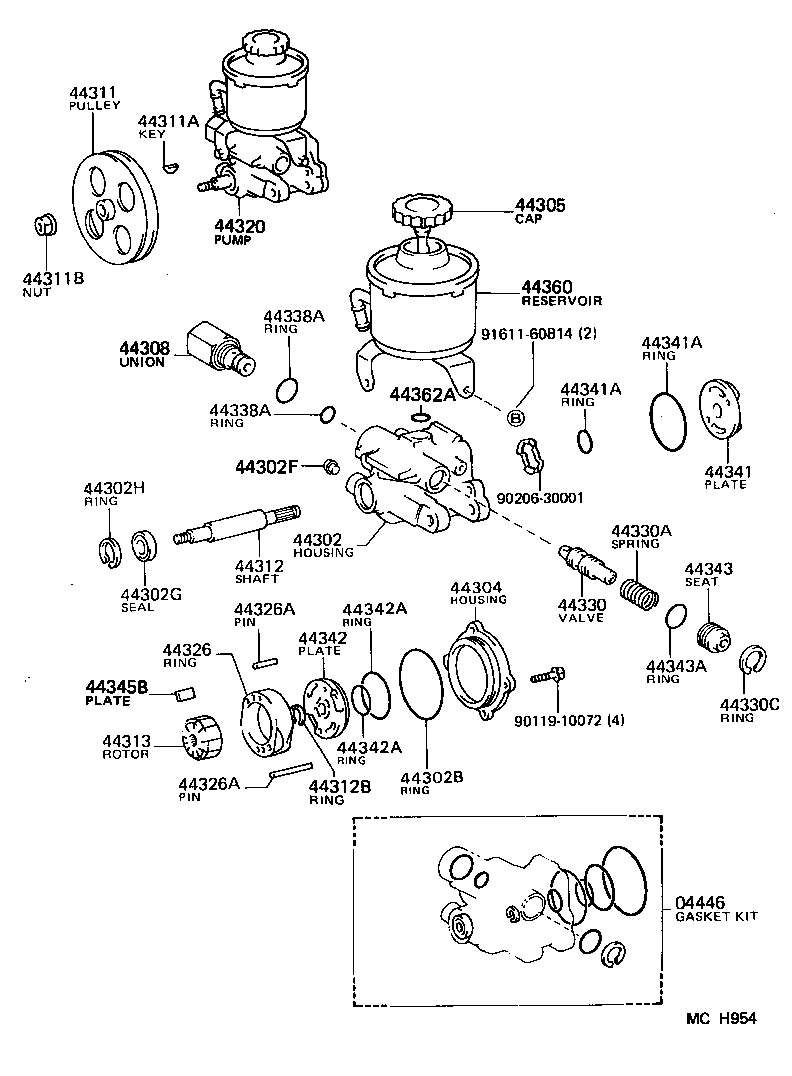  CROWN |  VANE PUMP RESERVOIR POWER STEERING