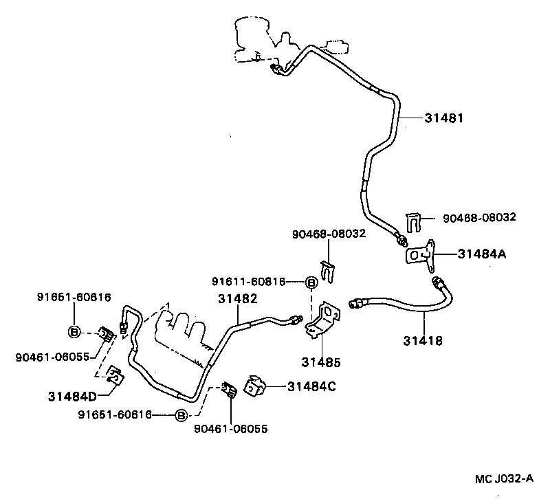  CELICA |  CLUTCH PEDAL FLEXIBLE HOSE