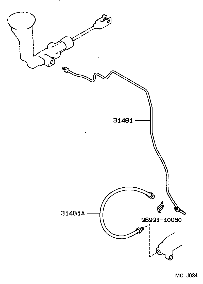  CROWN |  CLUTCH PEDAL FLEXIBLE HOSE