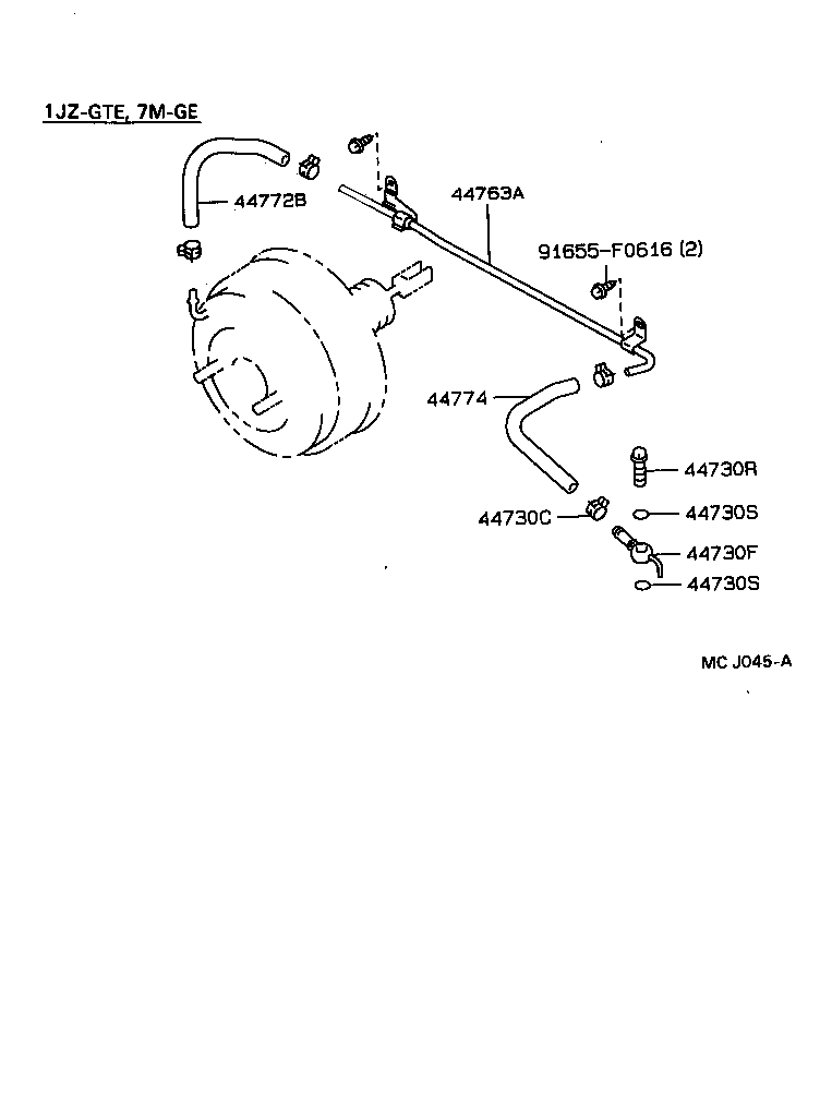  MARK 2 |  BRAKE BOOSTER VACUUM TUBE