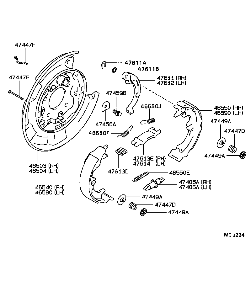  CARINA ED |  PARKING BRAKE CABLE
