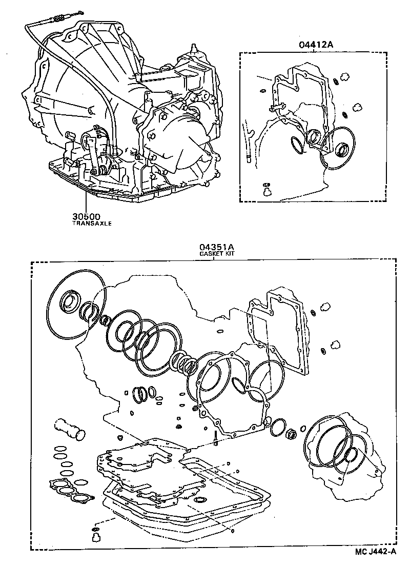  CARINA ED |  TRANSAXLE OR TRANSMISSION ASSY GASKET KIT ATM