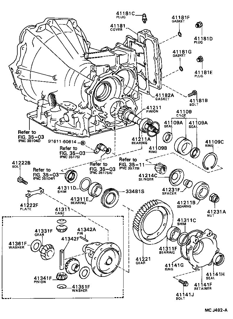  CARINA ED |  FRONT AXLE HOUSING DIFFERENTIAL