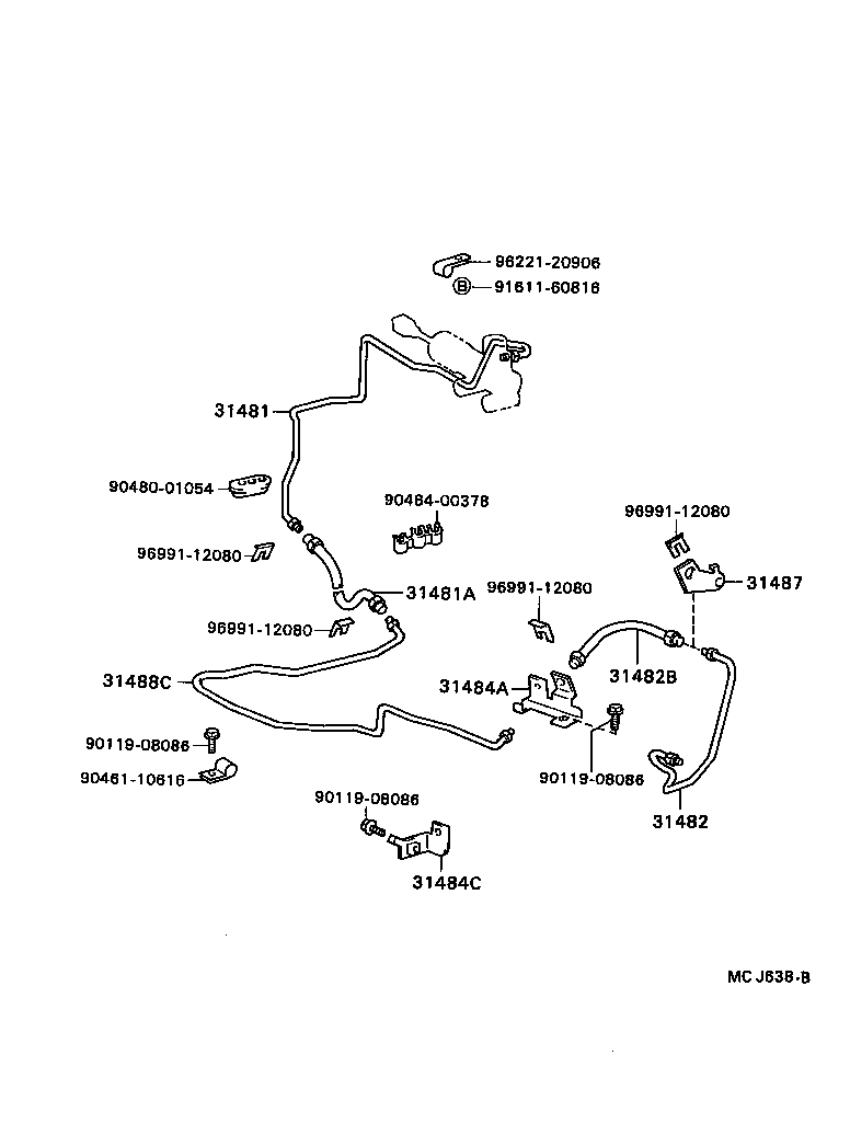  DYNA TOYOACE |  CLUTCH PEDAL FLEXIBLE HOSE