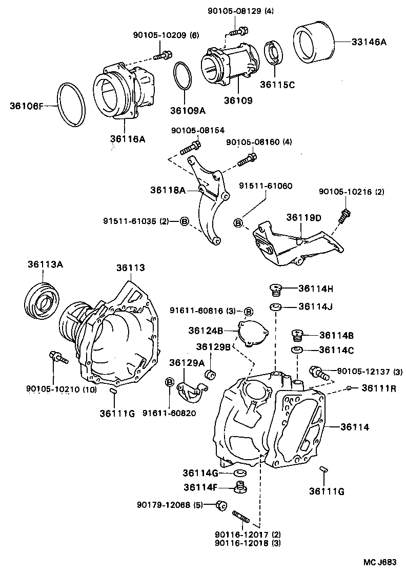  SPRINTER CARIB |  TRANSFER CASE EXTENSION HOUSING