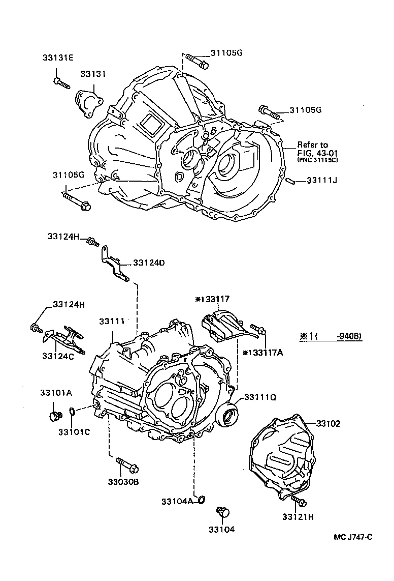  STARLET |  CLUTCH HOUSING TRANSMISSION CASE MTM