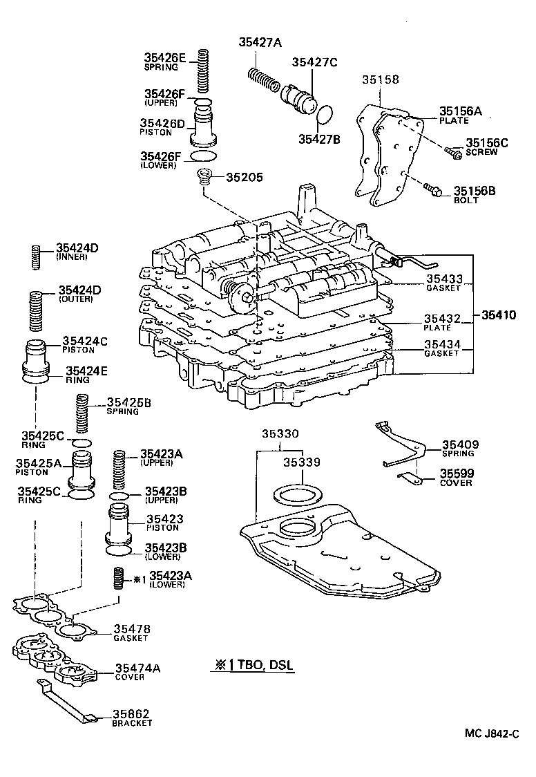  STARLET |  VALVE BODY OIL STRAINER ATM