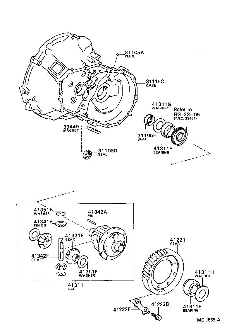  STARLET |  FRONT AXLE HOUSING DIFFERENTIAL