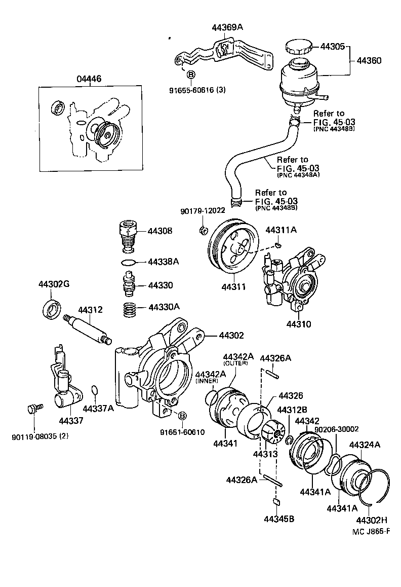  STARLET |  VANE PUMP RESERVOIR POWER STEERING