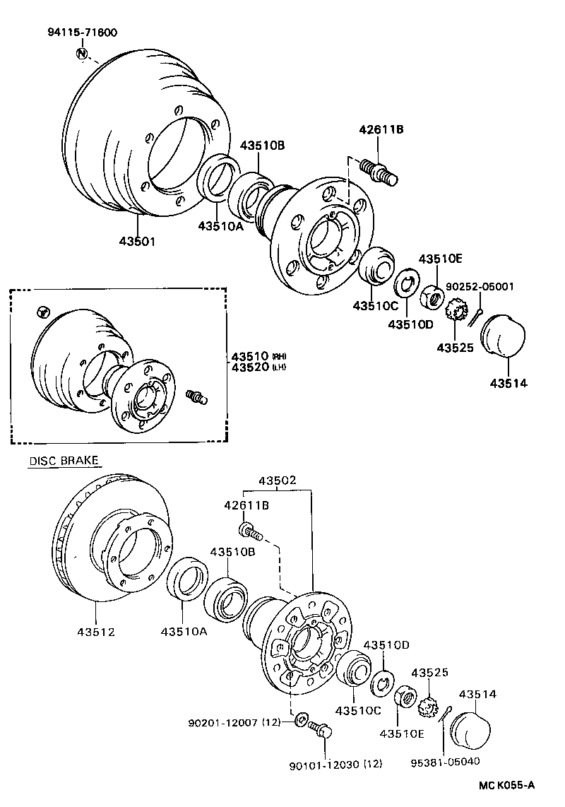  DYNA TOYOACE QUICK |  FRONT AXLE HUB