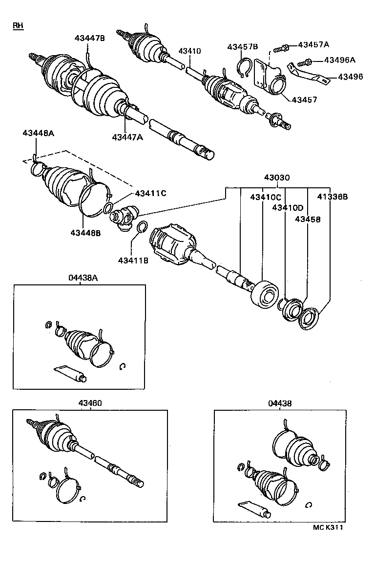  CAMRY VISTA |  FRONT DRIVE SHAFT