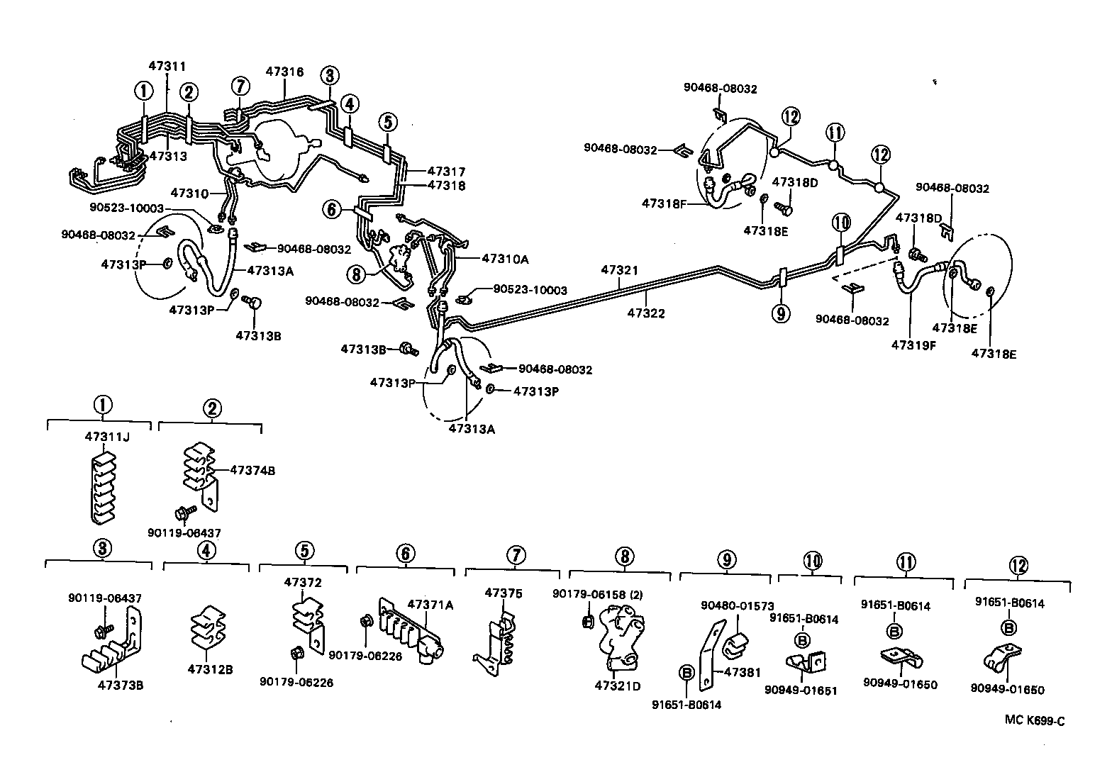  CELICA |  BRAKE TUBE CLAMP
