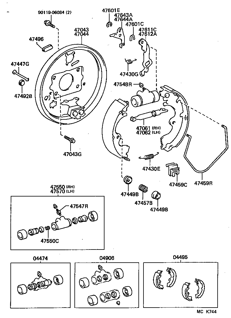  SERA |  REAR DRUM BRAKE WHEEL CYLINDER BACKING PLATE