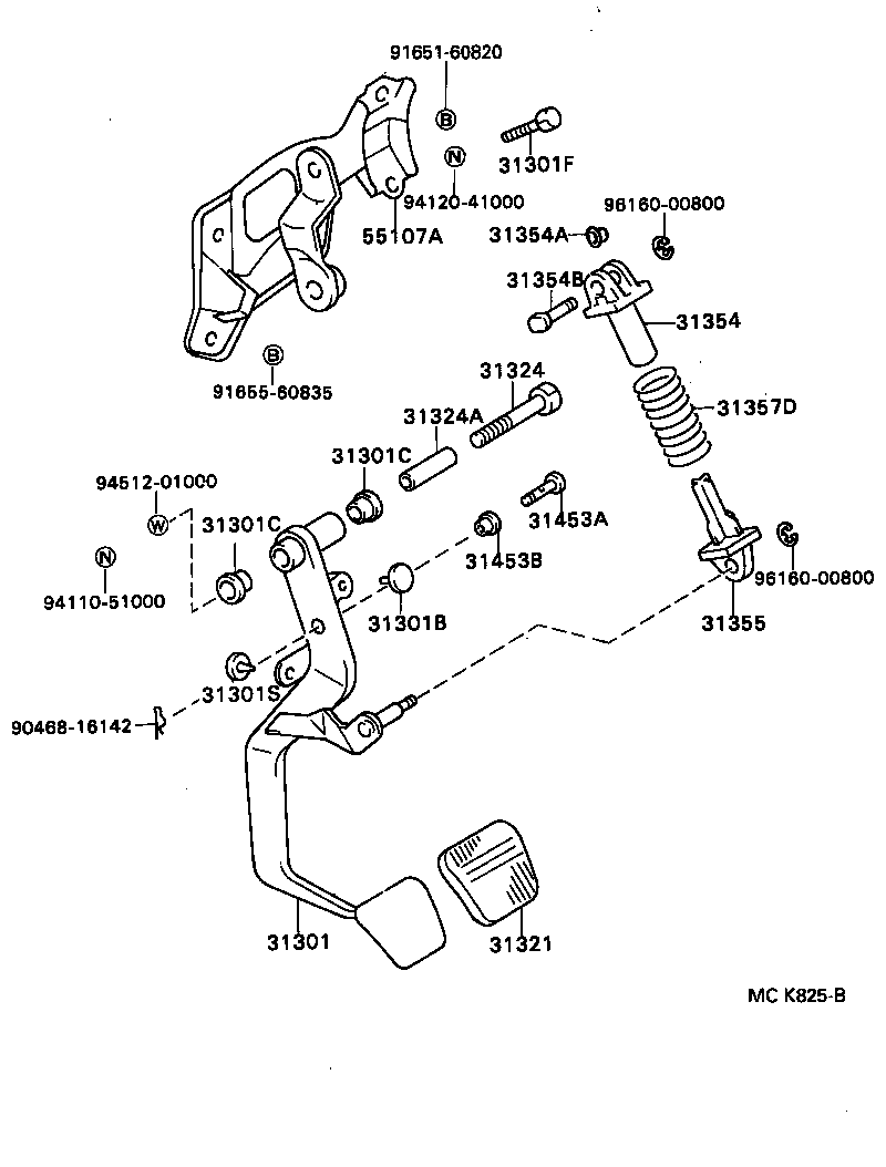  CAMRY VISTA |  CLUTCH PEDAL FLEXIBLE HOSE