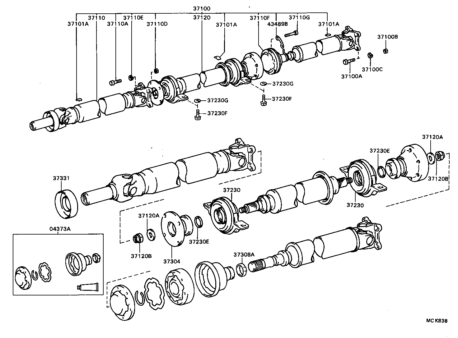  CAMRY VISTA |  PROPELLER SHAFT UNIVERSAL JOINT