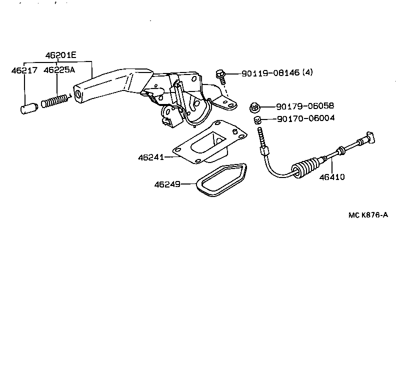  CAMRY VISTA |  PARKING BRAKE CABLE