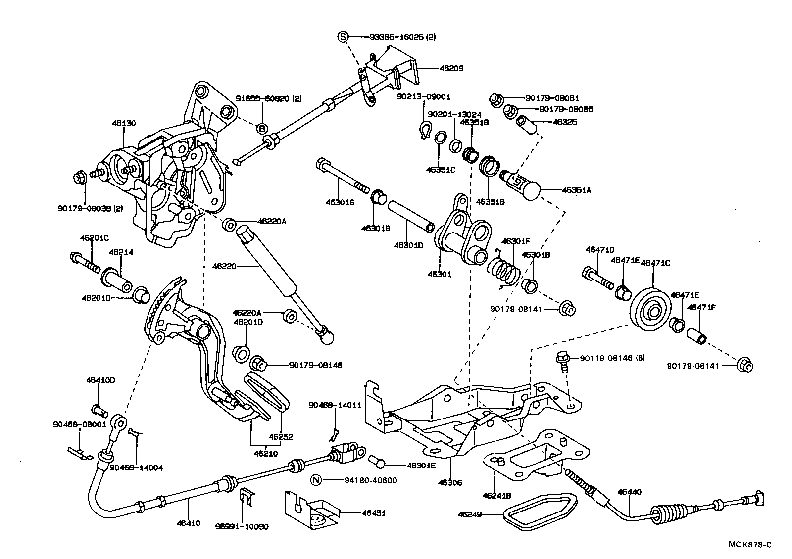  CAMRY VISTA |  PARKING BRAKE CABLE