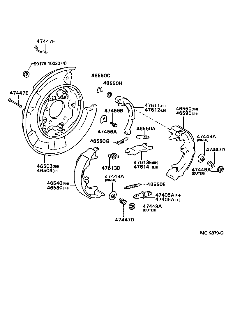  CAMRY VISTA |  PARKING BRAKE CABLE